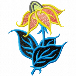 Flowers And Tree Embroidery Design 12